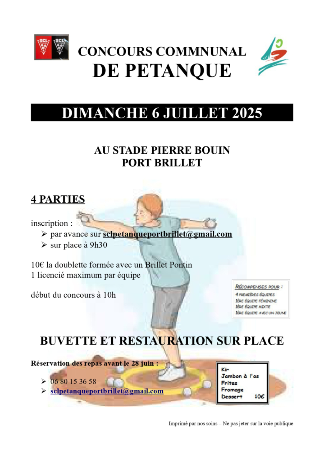 Concours communal de pétanque